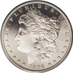 1896 S$1 PR64 Deep Cameo PCGS. Just 762 proof dollars 