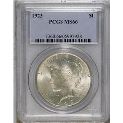1923 S$1 MS66 PCGS. Highly lustrous and nicely struck, 