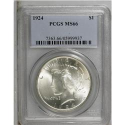 1924 S$1 MS66 PCGS. A frosty Premium Gem, nicely struc 