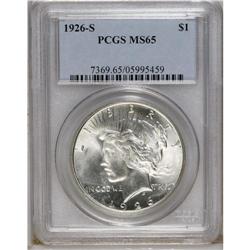 1926-S S$1 MS65 PCGS. A nicely struck Gem example that 