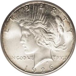 1926-S S$1 MS66 PCGS. Supremely lustrous, with dynamic 