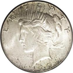 1927 S$1 MS65 PCGS. Glimpses of chestnut and russet ov 