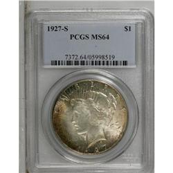 1927-S S$1 MS64 PCGS. Lustrous and well struck. The fo 