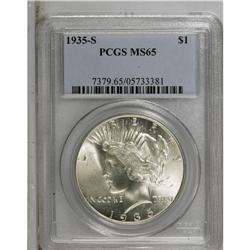 1935-S S$1 MS65 PCGS. A frosty Gem that has above-aver 