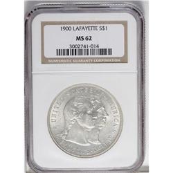 1900 S$1 Lafayette Dollar MS62 NGC. DuVall 2-C. A soli 