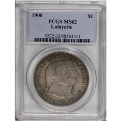 1900 S$1 Lafayette Dollar MS62 PCGS. Warm reddish-oran 