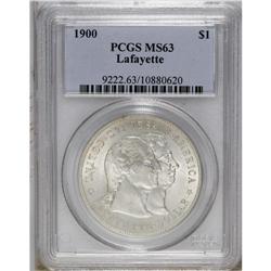 1900 S$1 Lafayette Dollar MS63 PCGS. Highly lustrous w 