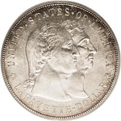 1900 S$1 Lafayette Dollar MS64 PCGS. DuVall 1-B. The A 