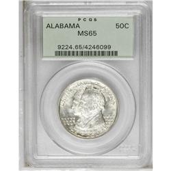 1921 50C Alabama MS65 PCGS. An essentially untoned Gem 