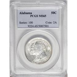 1921 50C Alabama MS65 PCGS. Thin blue and pink patina 