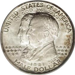 1921 50C Alabama MS66 PCGS. Always a difficult coin, b 