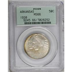 1938 50C Arkansas MS66 PCGS. Solidly struck beneath na 
