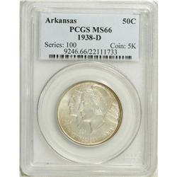 1938-D 50C Arkansas MS66 PCGS. Satiny and well struck 