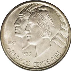 1938-D 50C Arkansas MS67 PCGS. Like several other issu 