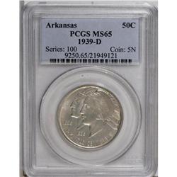 1939-D 50C Arkansas MS65 PCGS. This Gem is lustrous an 