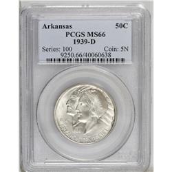 1939-D 50C Arkansas MS66 PCGS. Lustrous and largely un 