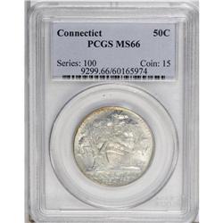 1935 50C Connecticut MS66 PCGS. Nicely struck with ple 