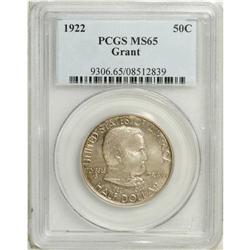 1922 50C Grant no Star MS65 PCGS. Lightly patinated wi 