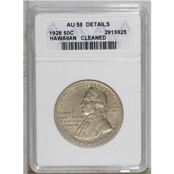 1928 50C Hawaiian--Cleaned--ANACS. AU58 Details. The u 