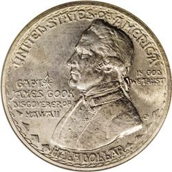 1928 50C Hawaiian MS65 NGC. A near-brilliant Gem with 