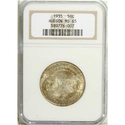 1935 50C Hudson MS65 NGC. A lustrous Gem that has gold 