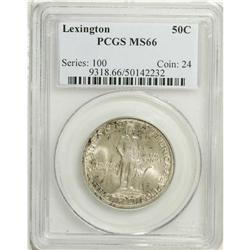 1925 50C Lexington MS66 PCGS. Speckled olive-brown pat 