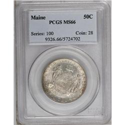 1920 50C Maine MS66 PCGS. A boldly struck medium-gray 
