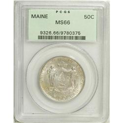 1920 50C Maine MS66 PCGS. Original pearl-gray and ches 
