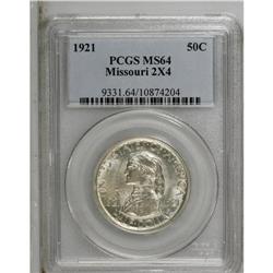 1921 50C Missouri 2x4 MS64 PCGS. Choice and typically 