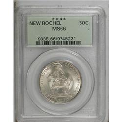 1938 50C New Rochelle MS66 PCGS. A solid impression is 