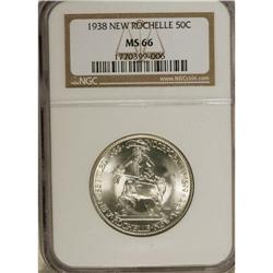 1938 50C New Rochelle MS66 NGC. Highly lustrous and es 