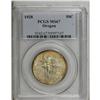 Image 1 : 1928 50C Oregon MS67 PCGS. Deep mustard-orange patina 