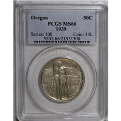 1939 50C Oregon MS66 PCGS. Well struck with pleasing 