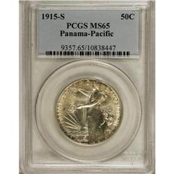 1915-S 50C Panama-Pacific MS65 PCGS. Frosty surfaces e 