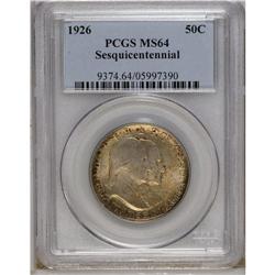1926 50C Sesquicentennial MS64 PCGS. Wisps of golden-b 