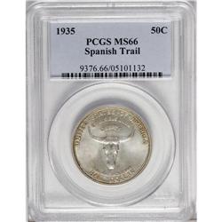 1935 50C Spanish Trail MS66 PCGS. The lustrous gray su 