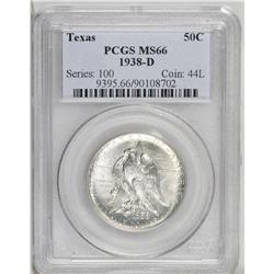 1938-D 50C Texas MS66 PCGS. A nicely struck and highly 