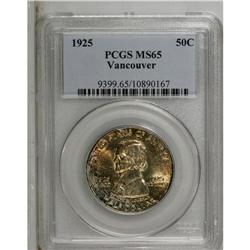 1925 50C Vancouver MS65 PCGS. Much of this Gem has gol 