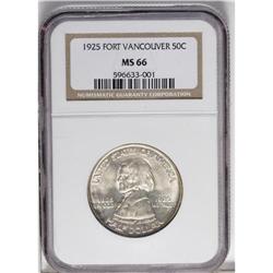 1925 50C Vancouver MS66 NGC. Light golden toning cover 