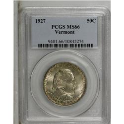 1927 50C Vermont MS66 PCGS. Reddish-orange and silver- 
