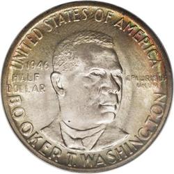 1946 50C Booker T. Washington MS67 PCGS. This may be t 