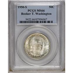1950-S 50C Booker T. Washington MS66 PCGS. Potent lust 
