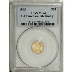 1903 G$1 Louisiana Purchase/McKinley MS64 PCGS. A well 