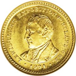 1904 G$1 Lewis and Clark MS64 NGC. A mildly prooflike 