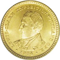 1904 G$1 Lewis and Clark MS65 PCGS. Exceptionally cris 