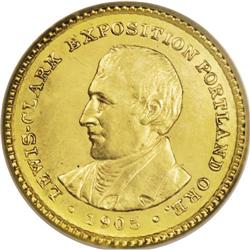 1905 G$1 Lewis and Clark MS63 PCGS. The quirky "two-he 