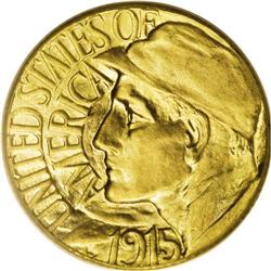 1915-S G$1 Panama-Pacific Gold Dollar MS66 PCGS. This 