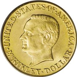 1917 G$1 McKinley MS65 PCGS. The shimmering surfaces o 