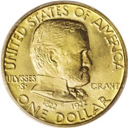 1922 G$1 Grant no Star MS66 PCGS. The beautifully deep 