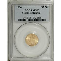 1926 $2 1/2 Sesquicentennial MS63 PCGS. A thoroughly l 
